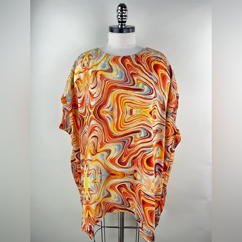 💚 3057. Oversized Swirl Printed Tunic